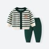 Autumn and winter fleece knitted jacket for boys and girls baby suit