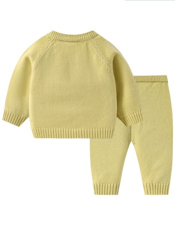 Autumn and winter baby knitted suit cute cartoon embroidered sweater