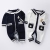 Infant and toddler knitted lace bodysuit outer wear crawling clothes