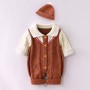 Baby long-sleeved jumpsuit with hood