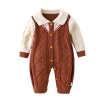 Baby long-sleeved jumpsuit with hood