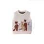 Autumn and winter double-layer warm round neck knitted vest