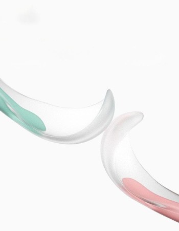 Newborn baby food spoon feeding water baby silicone soft spoon two-piece set