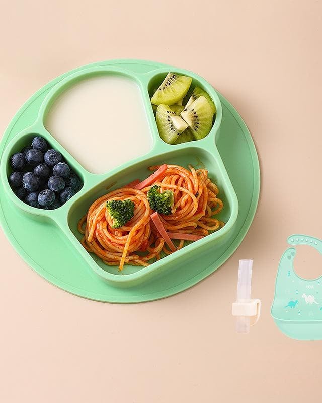 Baby integrated dining tray Children's silicone suction bowl