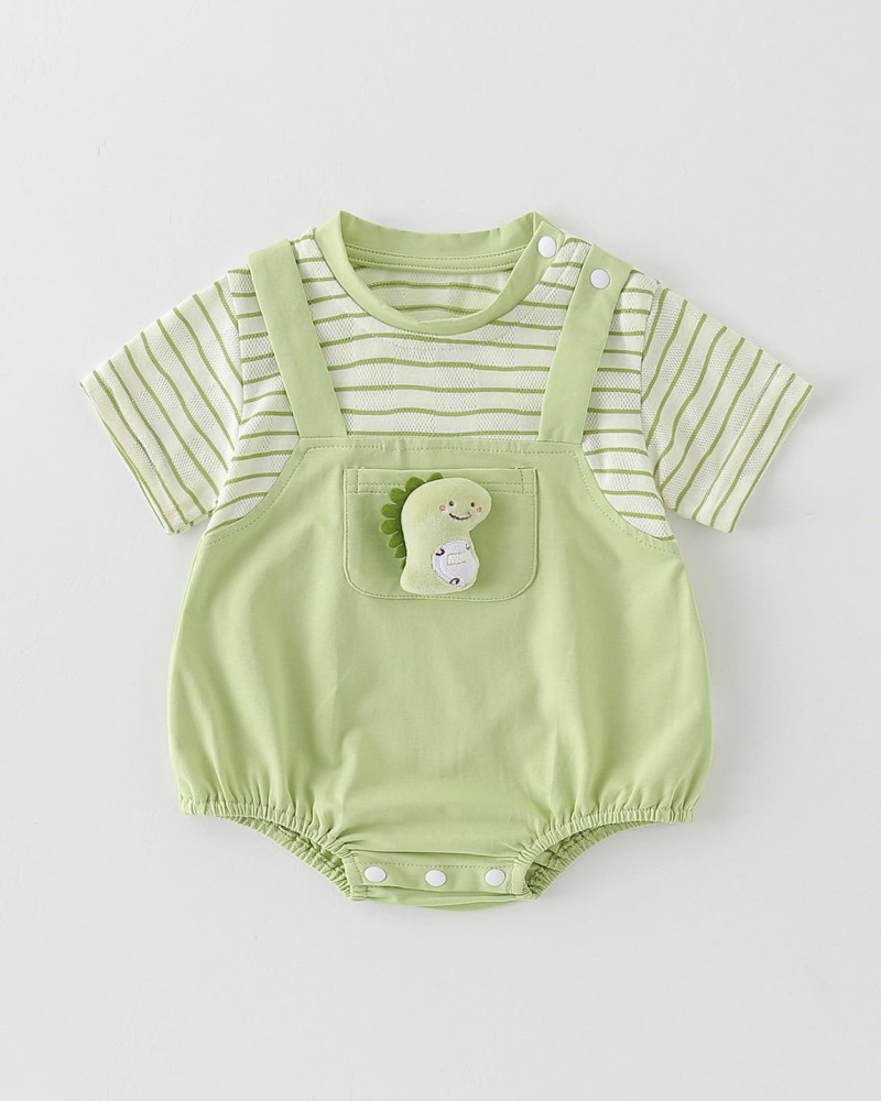 Cartoon striped onesie