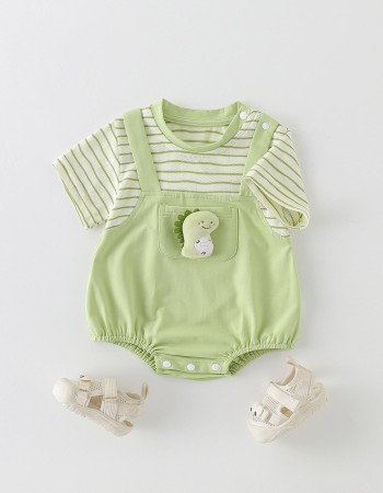 Cartoon striped onesie