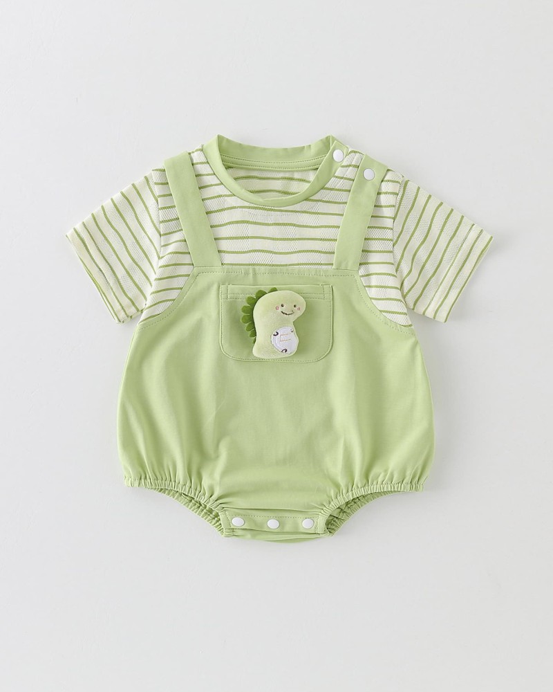 Cartoon striped onesie
