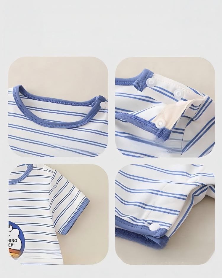 Striped baby onesie