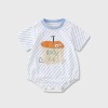 Striped short-sleeve cute onesie