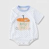 Striped short-sleeve cute onesie