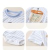 Striped short-sleeve cute onesie