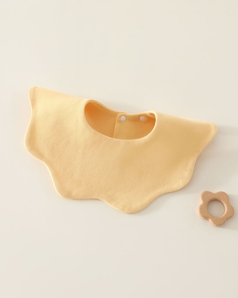 Cotton bib for baby, solid color
