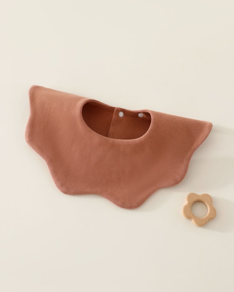 Cotton bib for baby, solid color
