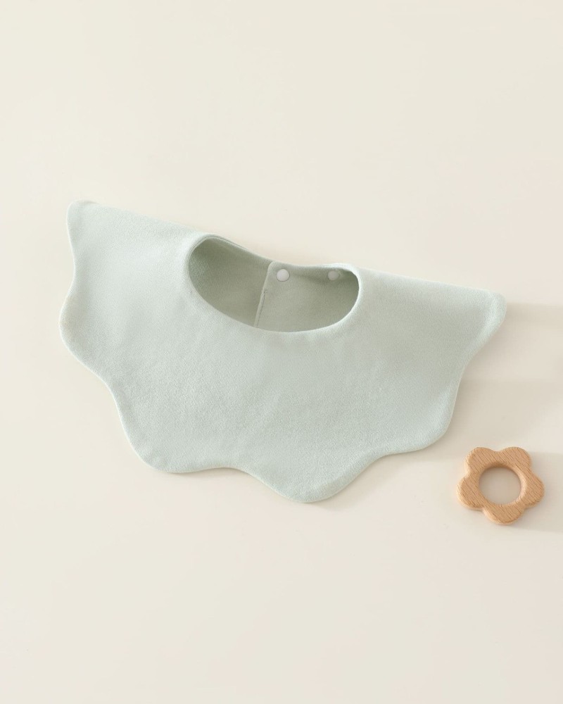 Cotton bib for baby, solid color