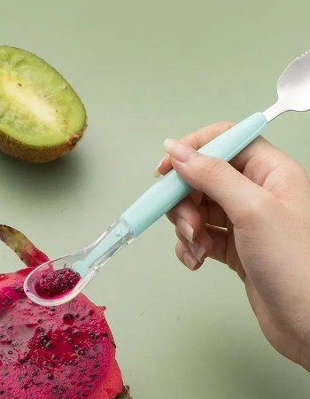 Dual-headed baby food spoon