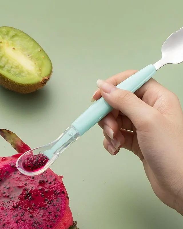 Dual-headed baby food spoon