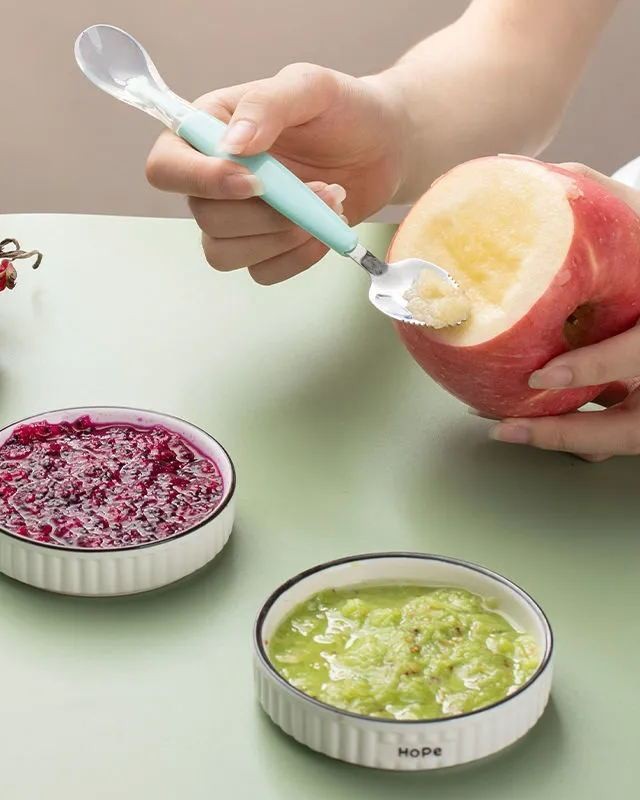 Dual-headed baby food spoon