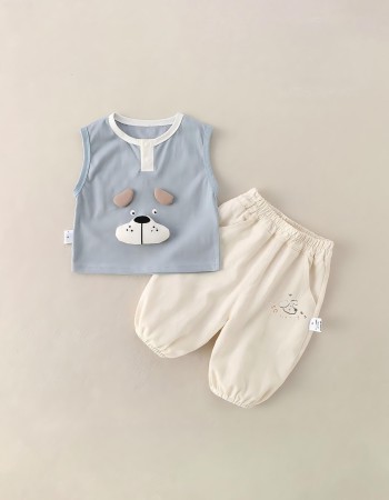 Children's two-piece set: separates with vest and shorts