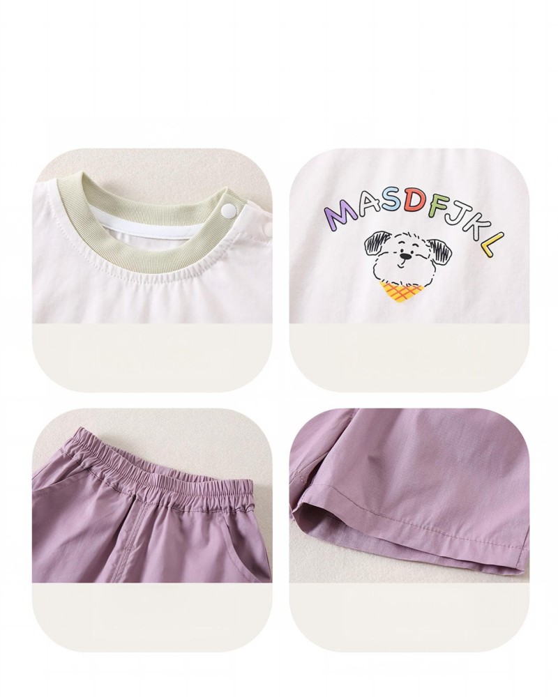 Baby Cartoon Sleeveless Vest Set