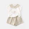 Baby Two-Piece Set with Short Sleeve Top and Shorts