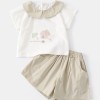 Baby Two-Piece Set with Short Sleeve Top and Shorts
