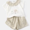 Baby Two-Piece Set with Short Sleeve Top and Shorts