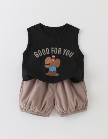 Two-piece set with tank top and shorts