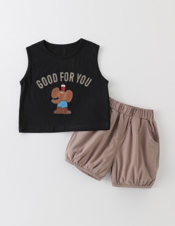 Two-piece set with tank top and shorts
