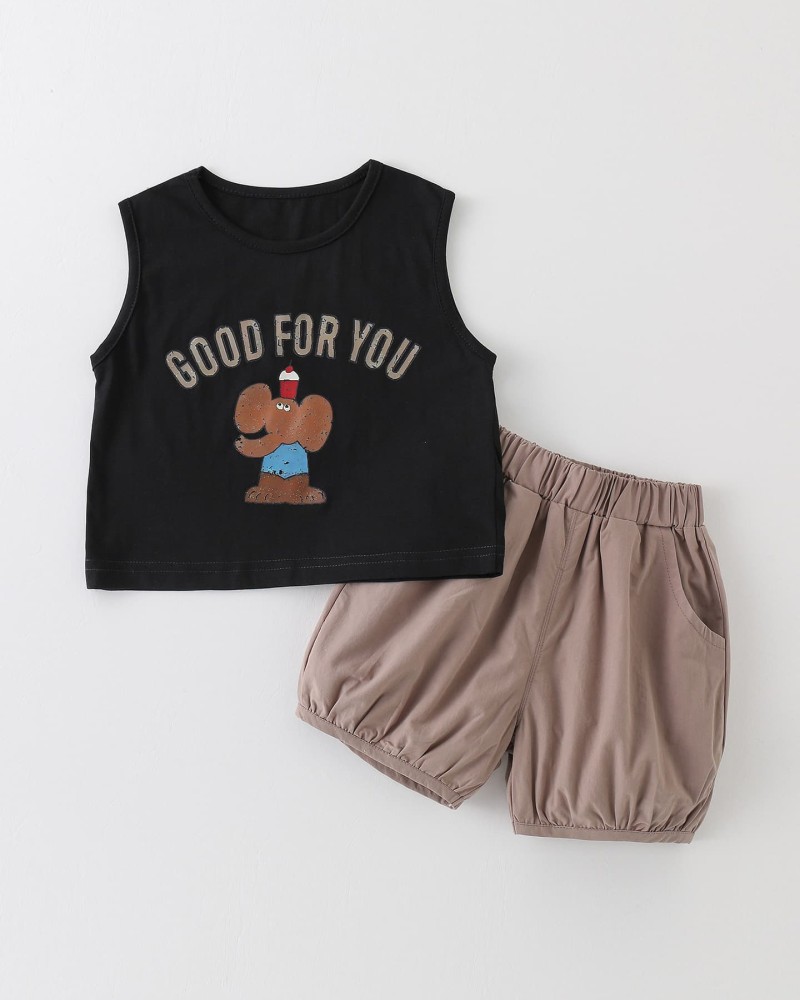 Two-piece set with tank top and shorts