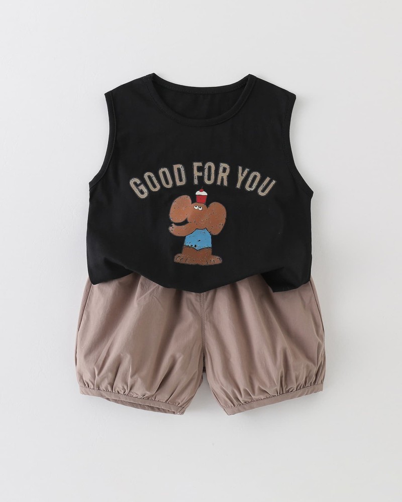 Two-piece set with tank top and shorts