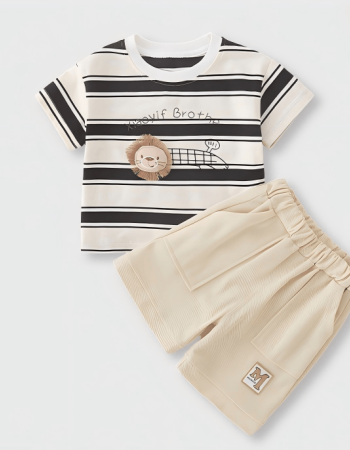 Lightweight children's pure cotton short-sleeve set