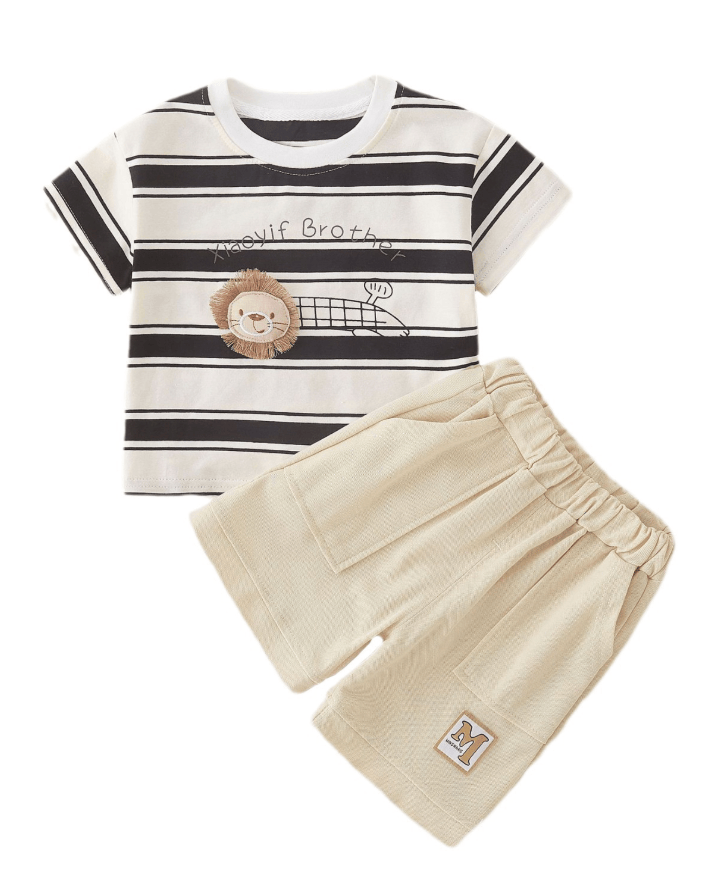 Lightweight children's pure cotton short-sleeve set