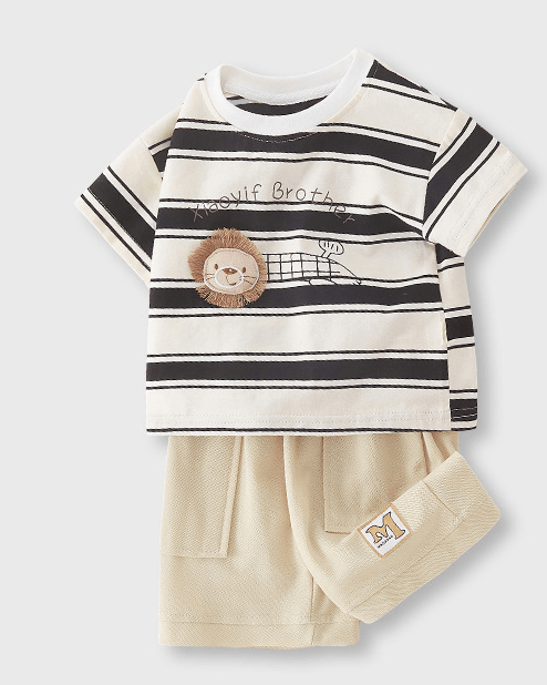 Lightweight children's pure cotton short-sleeve set