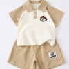 Baby Turn-Down Sleeve Short-Sleeve Shorts Two-Piece Set