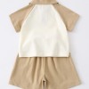Baby Turn-Down Sleeve Short-Sleeve Shorts Two-Piece Set