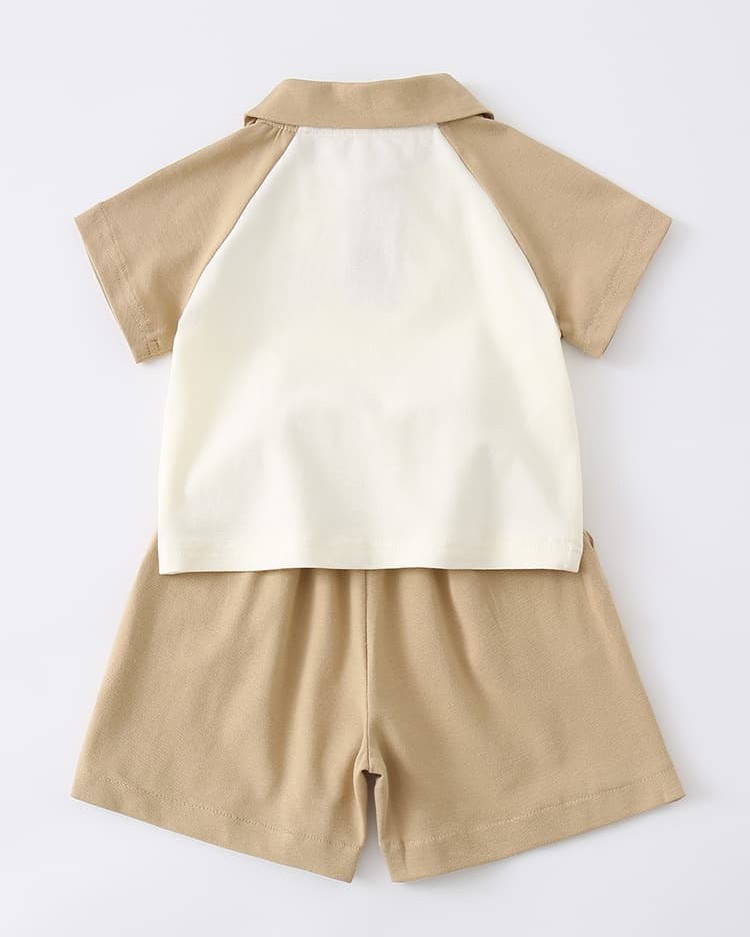 Baby Turn-Down Sleeve Short-Sleeve Shorts Two-Piece Set