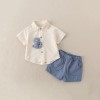 Cute outerwear short-sleeve two-piece set