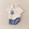 Cute outerwear short-sleeve two-piece set