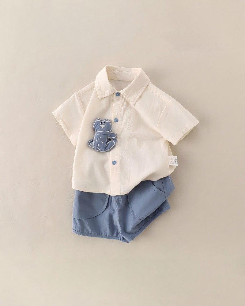 Cute outerwear short-sleeve two-piece set
