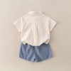 Cute outerwear short-sleeve two-piece set