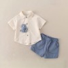 Cute outerwear short-sleeve two-piece set