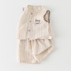 Casual sleeveless vest and shorts set