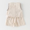Casual sleeveless vest and shorts set