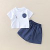 Children's Short Sleeve and Shorts Set, Casual Outing Two-Piece Ensemble