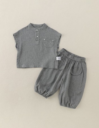 Baby Set Simple Casual Sleeveless Two-Piece Outfit