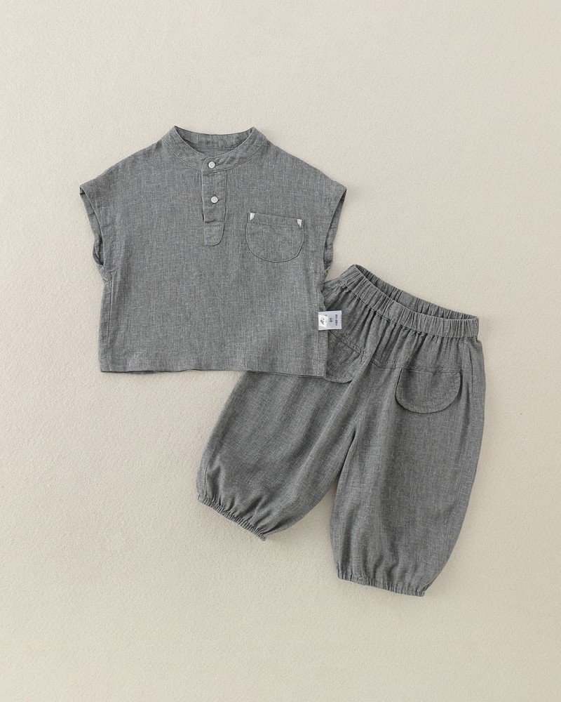 Baby Set Simple Casual Sleeveless Two-Piece Outfit