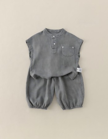 Baby Set Simple Casual Sleeveless Two-Piece Outfit