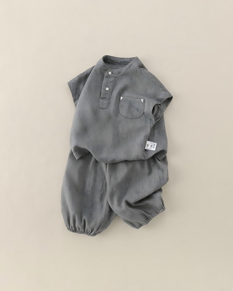 Baby Set Simple Casual Sleeveless Two-Piece Outfit