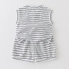 Striped vest and shorts set for toddlers, summer outdoor wear, two-piece separates