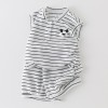 Striped vest and shorts set for toddlers, summer outdoor wear, two-piece separates